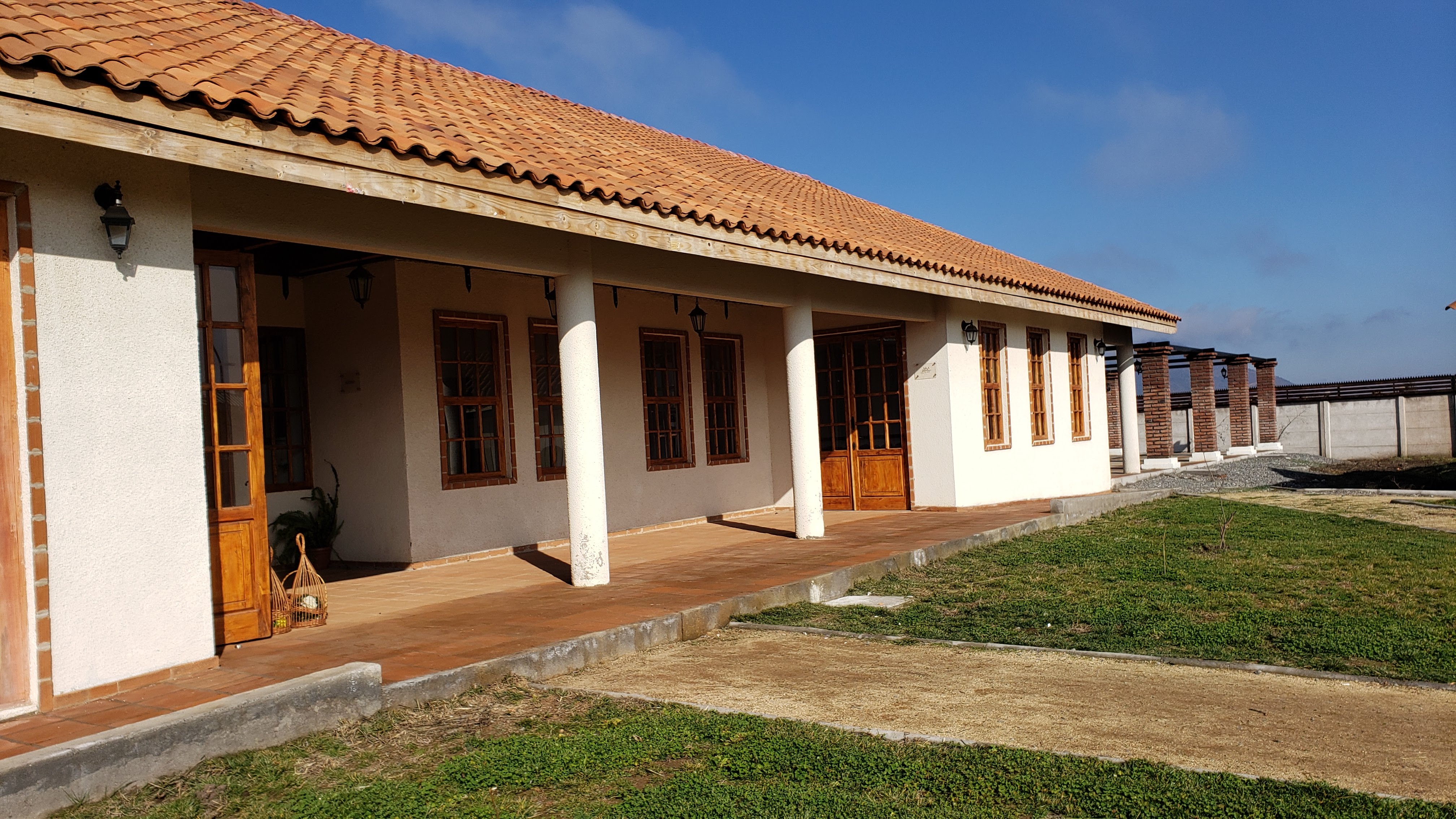 Vista exterior de caseta terminada